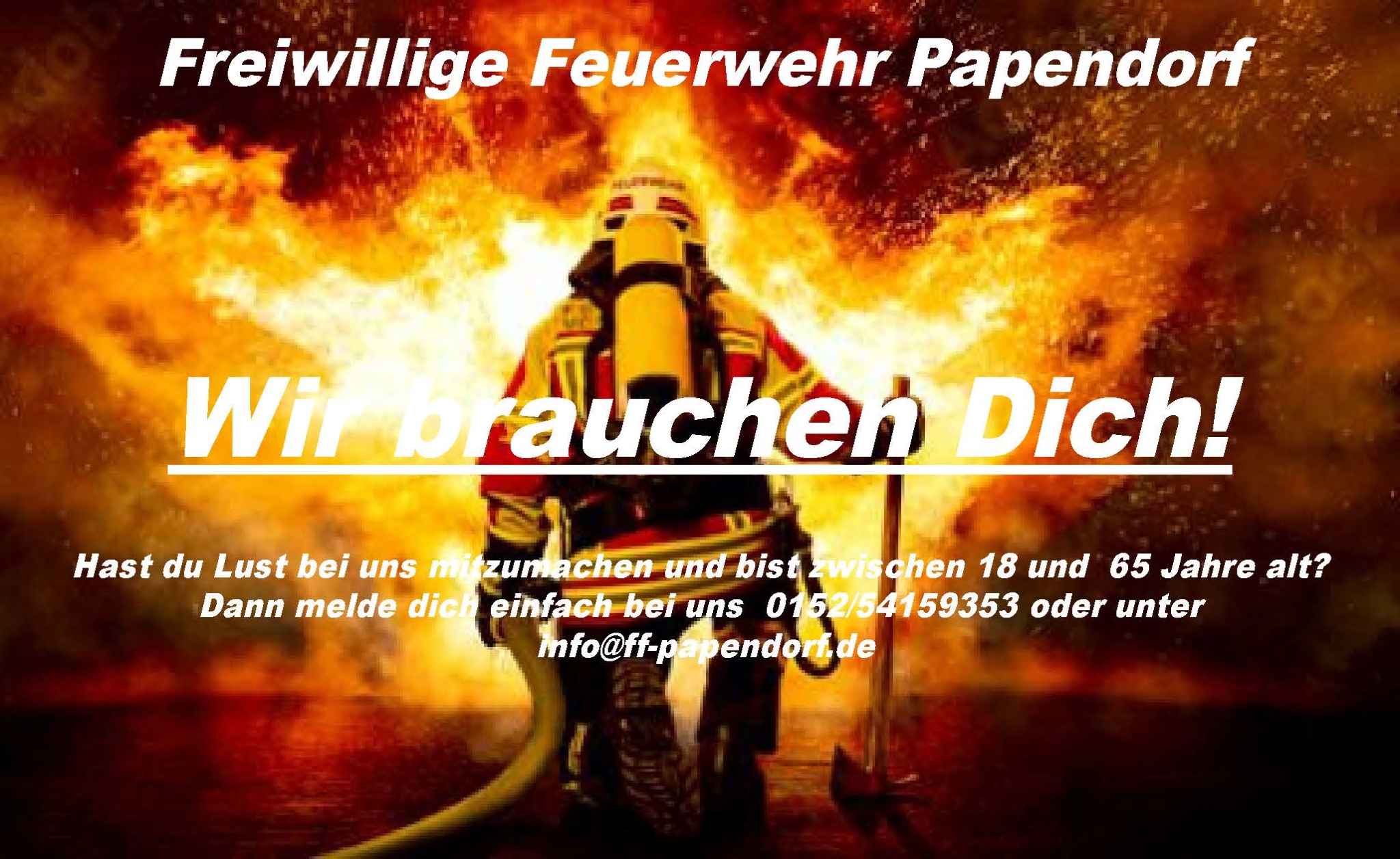 Papa Wir Brauchen Dich Mal Werbung Freiwillige Feuerwehr Papendorf – Wir brauchen Dich! – Gemeinde Papendorf